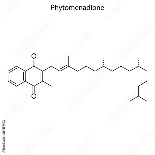 Skeletal formula of molecule. photo