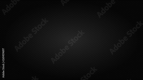 Black background. The texture of perforated steel. Convex spherical shapes. Vector illustration.