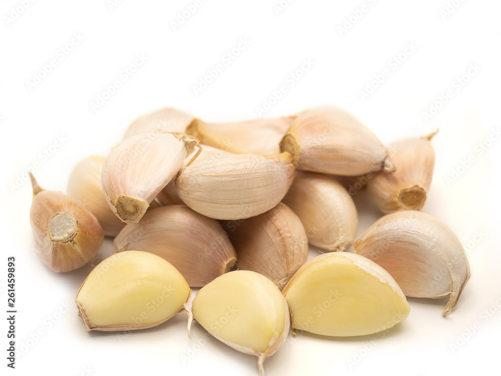 Fresh garlic isolated on white background. Fresh garlic isolated on white background.