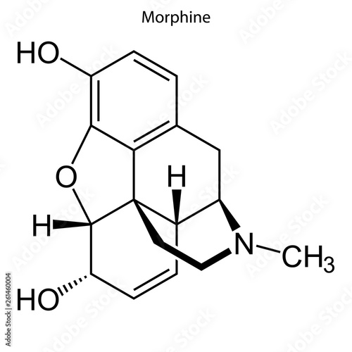 Skeletal formula of chemical molecule.