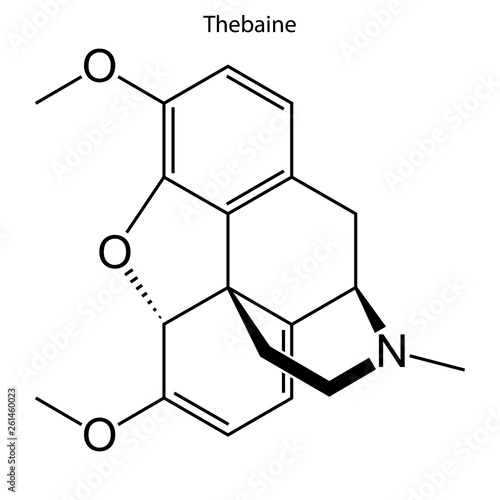 Skeletal formula of chemical molecule.