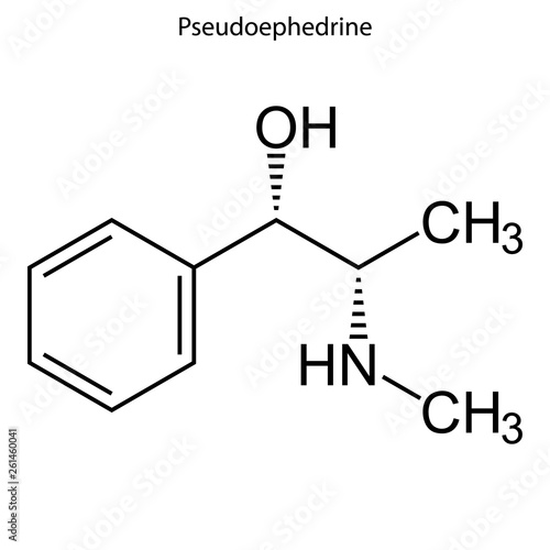 Skeletal formula of chemical molecule.