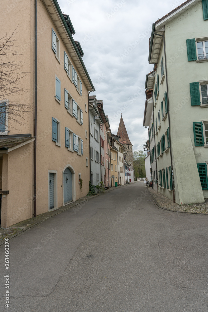 Obraz premium view of the old historic town of Bremgarten