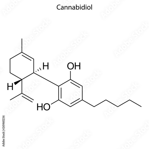 Skeletal formula of chemical molecule.