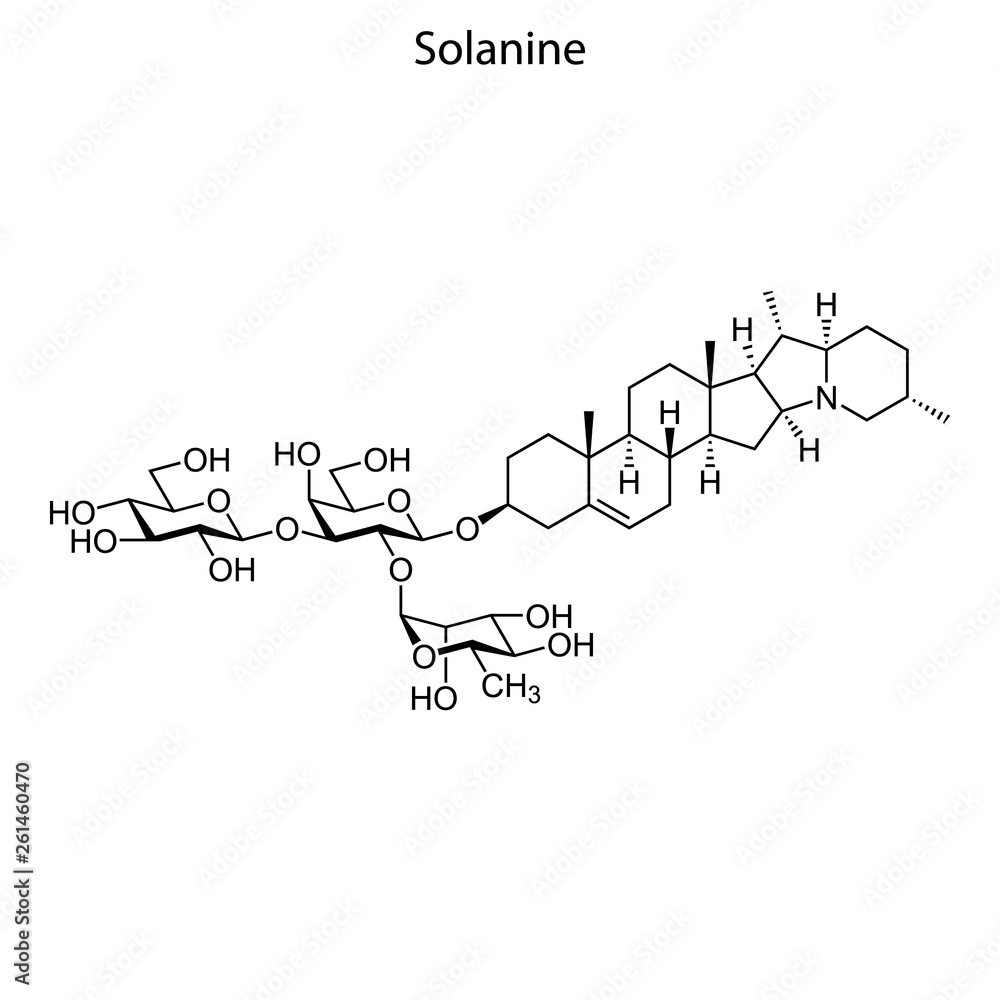 Skeletal formula of chemical molecule. Skeletal formula of chemical molecule.
