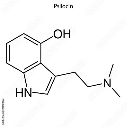 Skeletal formula of chemical molecule.