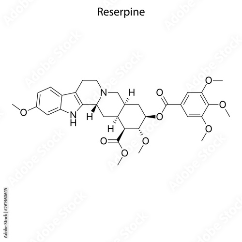 Skeletal formula of chemical molecule.