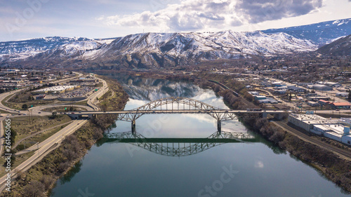 Fotografie Bridge Over Columbia River - Wenatchee, WA