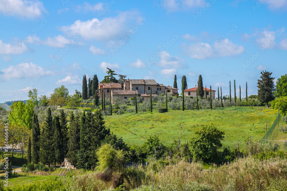Tuscan farmhouse, Tuscany, Italy