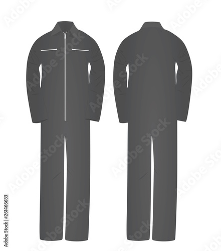 Grey repairman uniform. vector illustration
