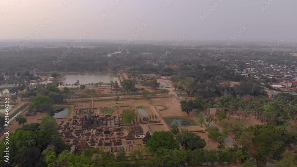 aerial view of Sukhothai historical park aerial view of Sukhothai historical park