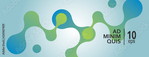 Banner background with abstract connected shapes