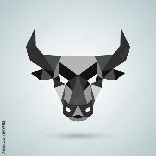 Polygonal vector bull head