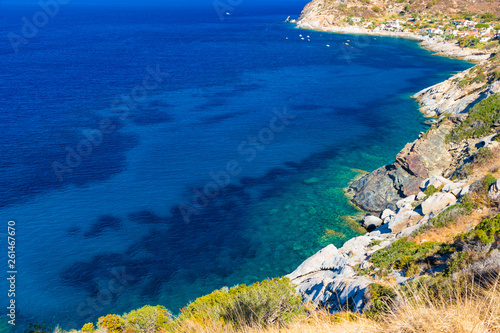 Sea in the Elba island near Chiessi, Italy