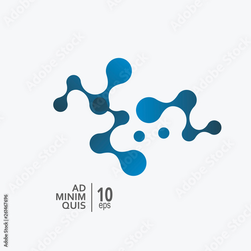 Molecule science connect icon on white background. Vector illustration