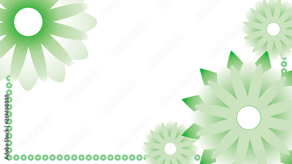 Horizontal soft eco background with gentle green flowers Horizontal soft eco background with gentle green flowers