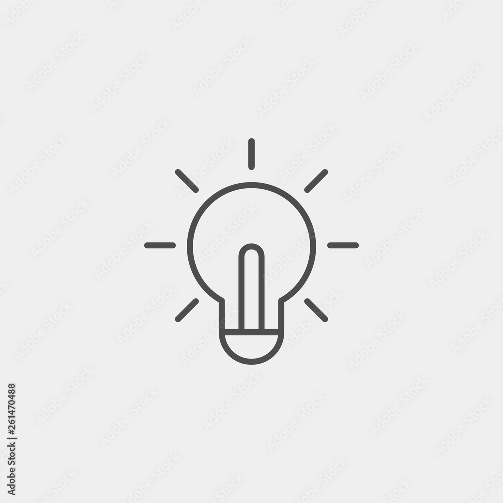 Bulb flat vector icon. Idea flat vector icon Bulb flat vector icon. Idea flat vector icon