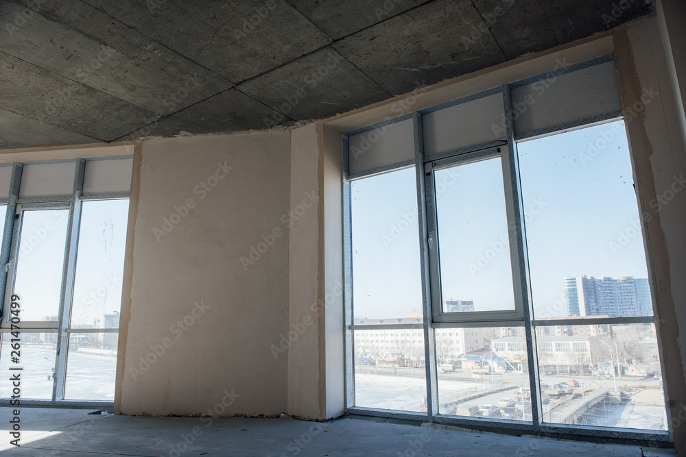 Fototapeta premium Interior finishing work in the room
