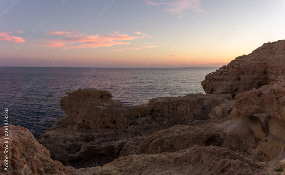 Fototapeta premium Algar Seco in Carvoeiro in Algarve (Portugal)