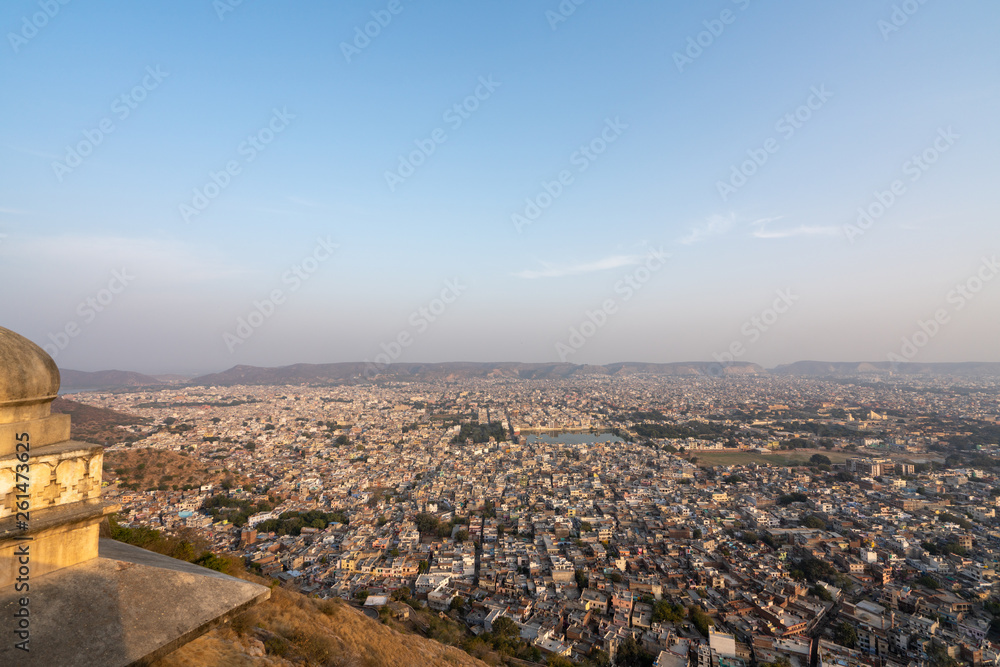 Obraz premium タイガーフォートから見るジャイプールの風景