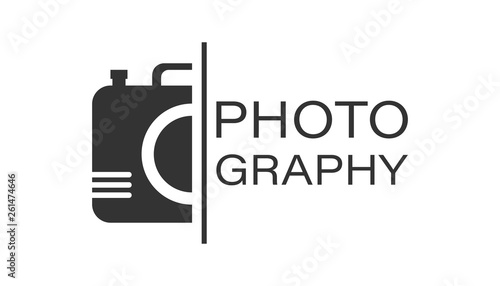 Camera device sign icon in flat style. Photography vector illustration on white isolated background. Cam equipment business concept.