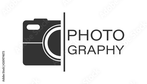 Camera device sign icon in flat style. Photography vector illustration on white isolated background. Cam equipment business concept.