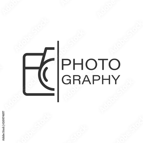 Camera device sign icon in flat style. Photography vector illustration on white isolated background. Cam equipment business concept.