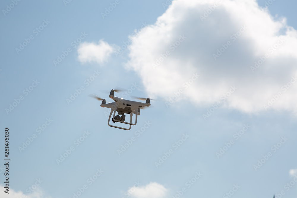 Flying the copter in the sky and clouds Flying the copter in the sky and clouds