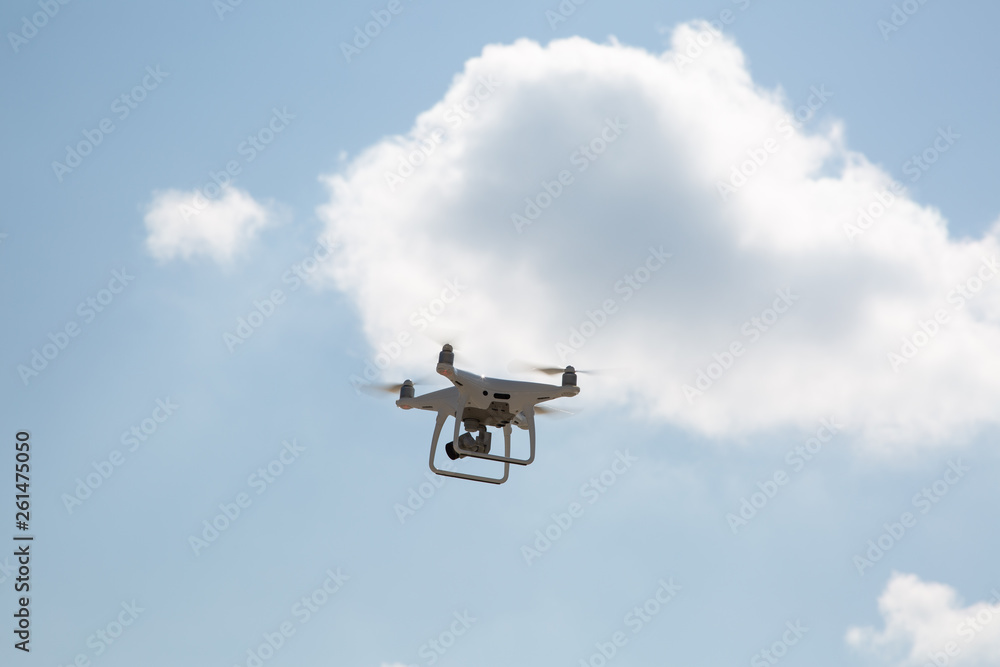 Flying the copter in the sky and clouds Flying the copter in the sky and clouds