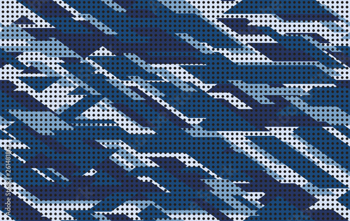 Fototapeta Kamuflażu deseniowego tła bezszwowa wektorowa ilustracja. Cyfrowej abstrakcjonistyczna geometryczna nowożytna tekstura.