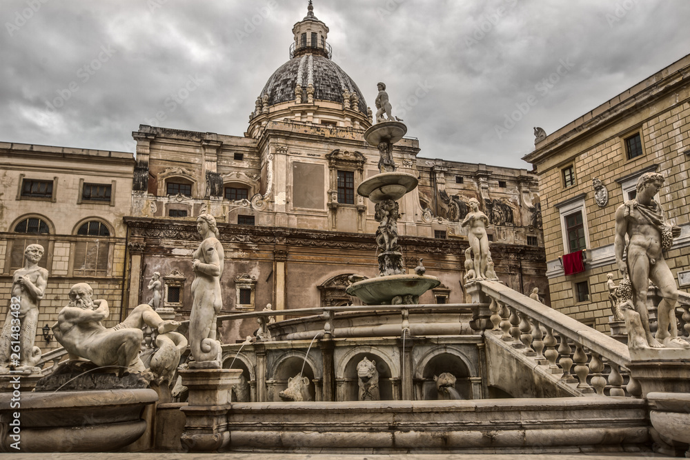 View of Piazza Pretoria, Palermo