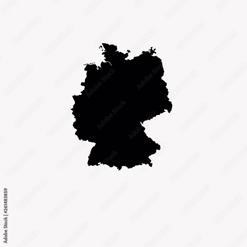 Map of Germany. Raster illustration