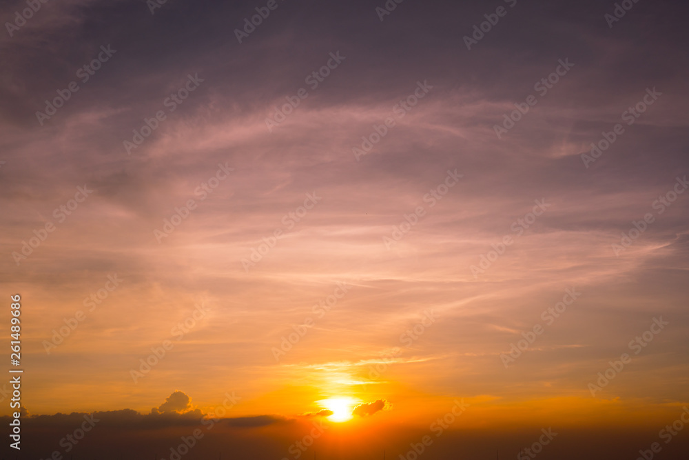 Sunset Sky Background in summer