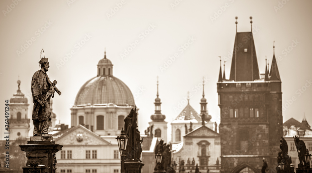 A view of Charles Bridge Old Town Prague