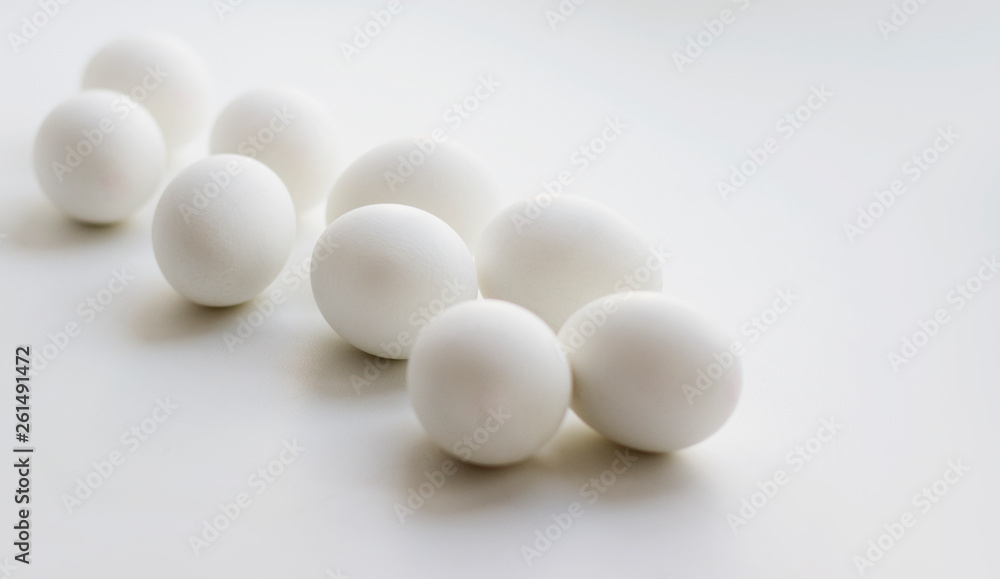 eggs on white background