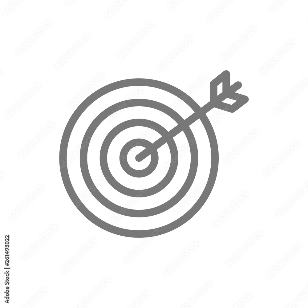 Choice, business goal and target line icon. Choice, business goal and target line icon.