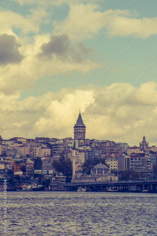  Galata Tower from ancient  times in Istanbul