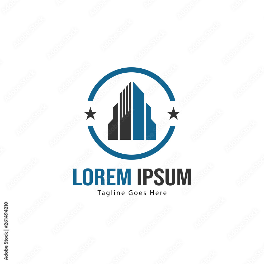 Obraz premium Real estate logo template design. minimalist Real estate logo with modern frame