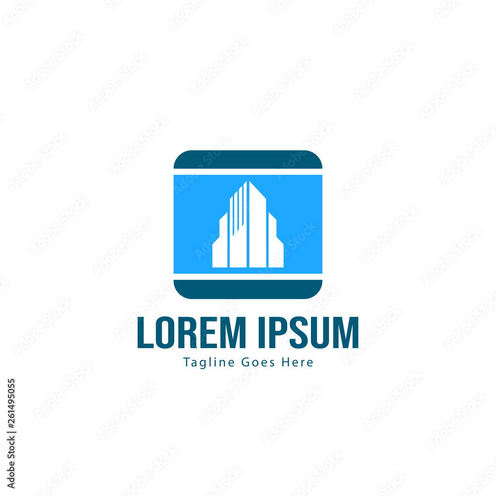 Real estate logo template design. minimalist Real estate logo with modern frame Real estate logo template design. minimalist Real estate logo with modern frame