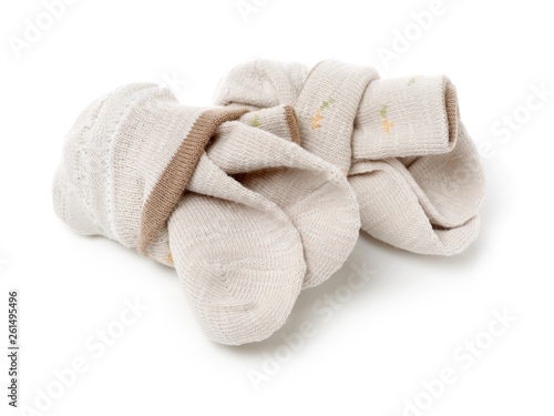 Socks on white background 