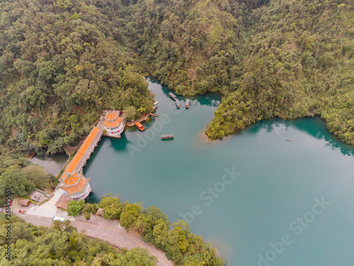 Aerial nature landscape around Dinghu Mountain National Nature Reserve photo