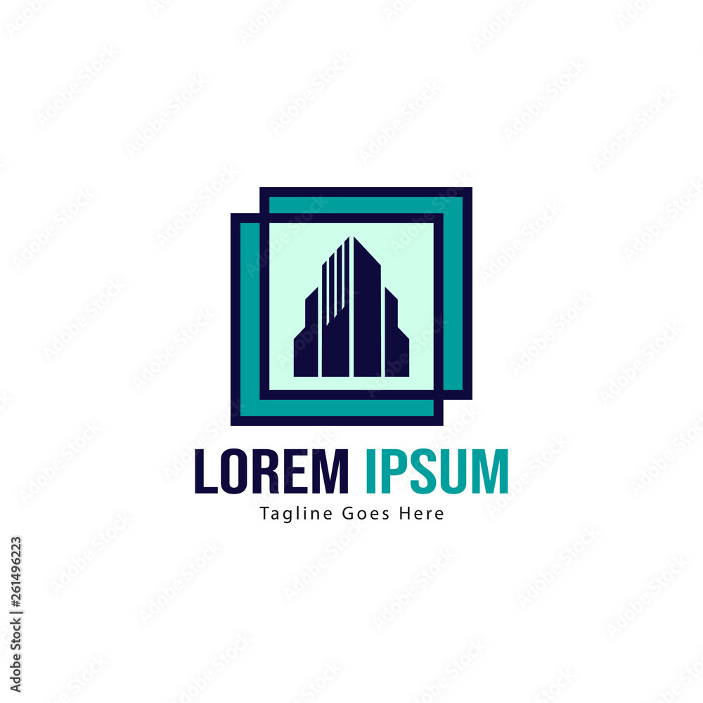 Real estate logo template design. minimalist Real estate logo with modern frame Real estate logo template design. minimalist Real estate logo with modern frame
