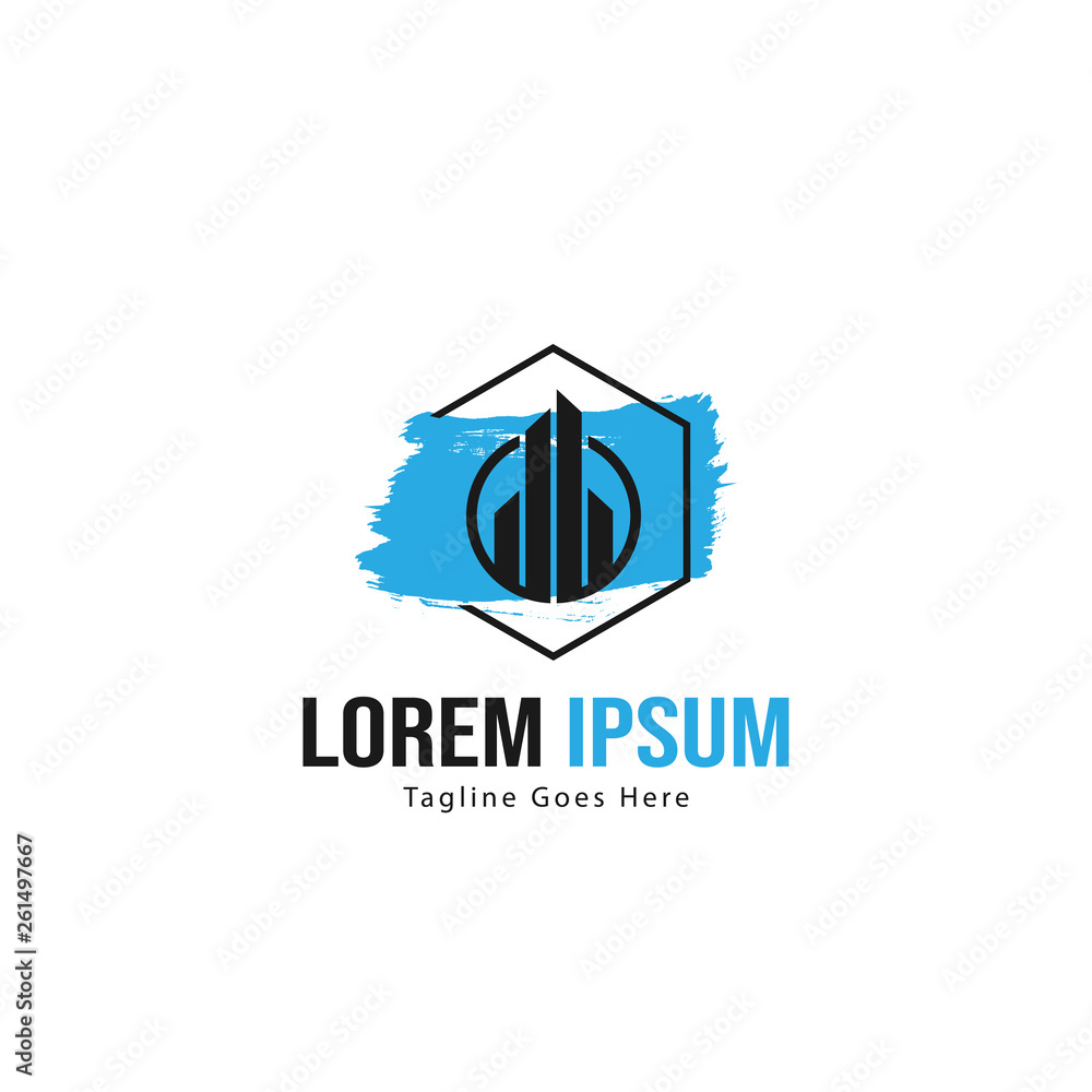 Real estate logo template design. minimalist building logo with modern frame Real estate logo template design. minimalist building logo with modern frame