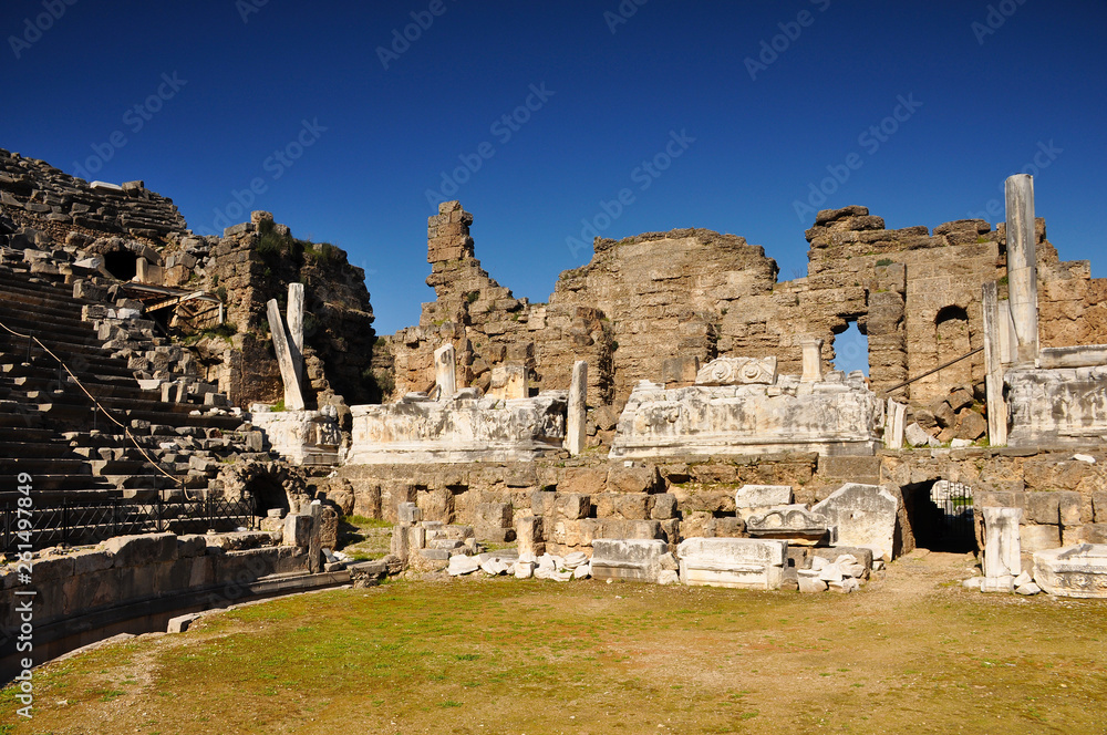 Ancient Greek amphitheater in Turkey