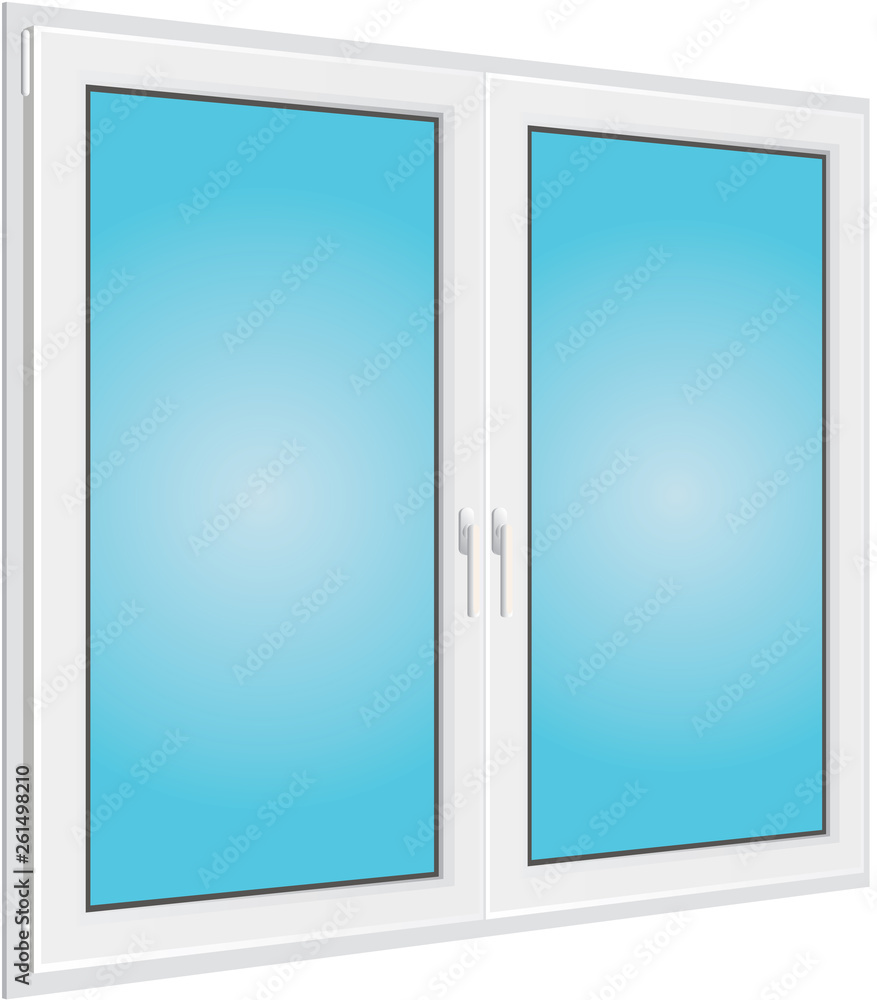 white closed window on isolated background. Vector illustration. white closed window on isolated background. Vector illustration.