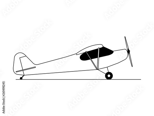 Hobby airplane illustration vector side view 