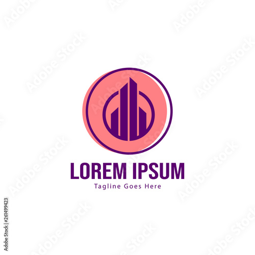 Free Download Real estate logo template design. minimalist building logo with modern frame - GFXLoad