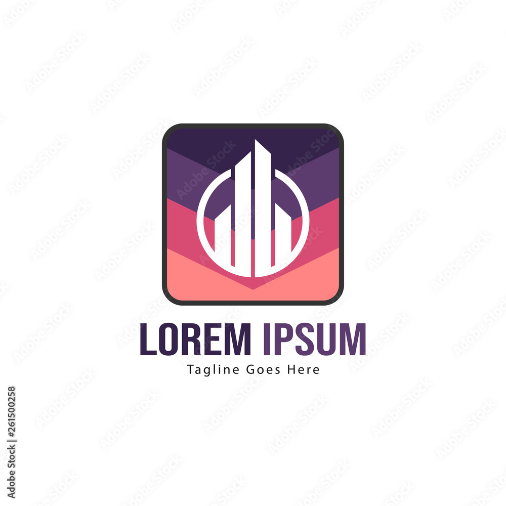 Real estate logo template design. minimalist building logo with modern frame Real estate logo template design. minimalist building logo with modern frame
