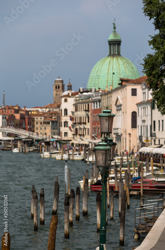 Grande canal and Basilica di Santa Maria della Salute in Venice © derege