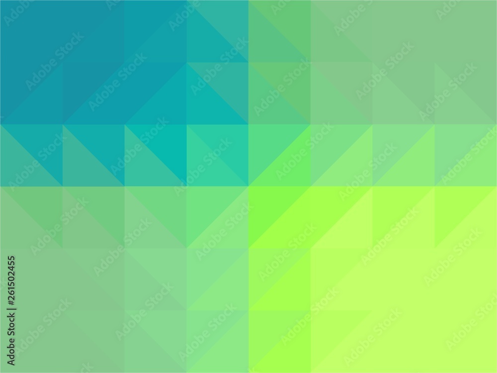 Geometric green blue color shades abstract texture background, Illustration